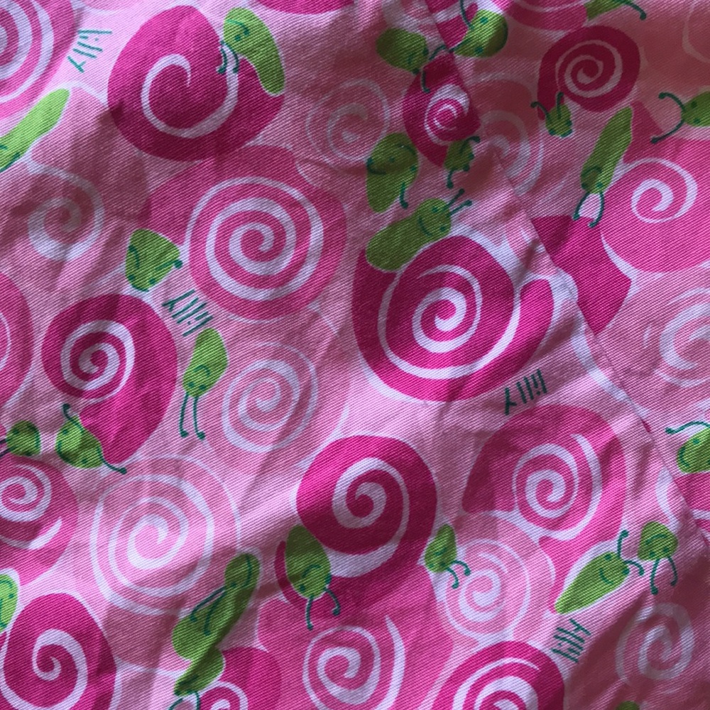 Lilly Pulitzer Rare Vintage White Label Y2k Slip Dress Snail Print Barbie Pink 6 - Picture 14 of 16